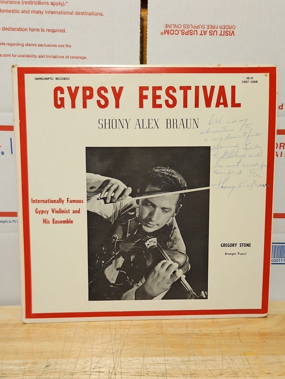 Autographed-Gypsy Festival - Shony Alex Braun (Red & White Vinyl Cover)